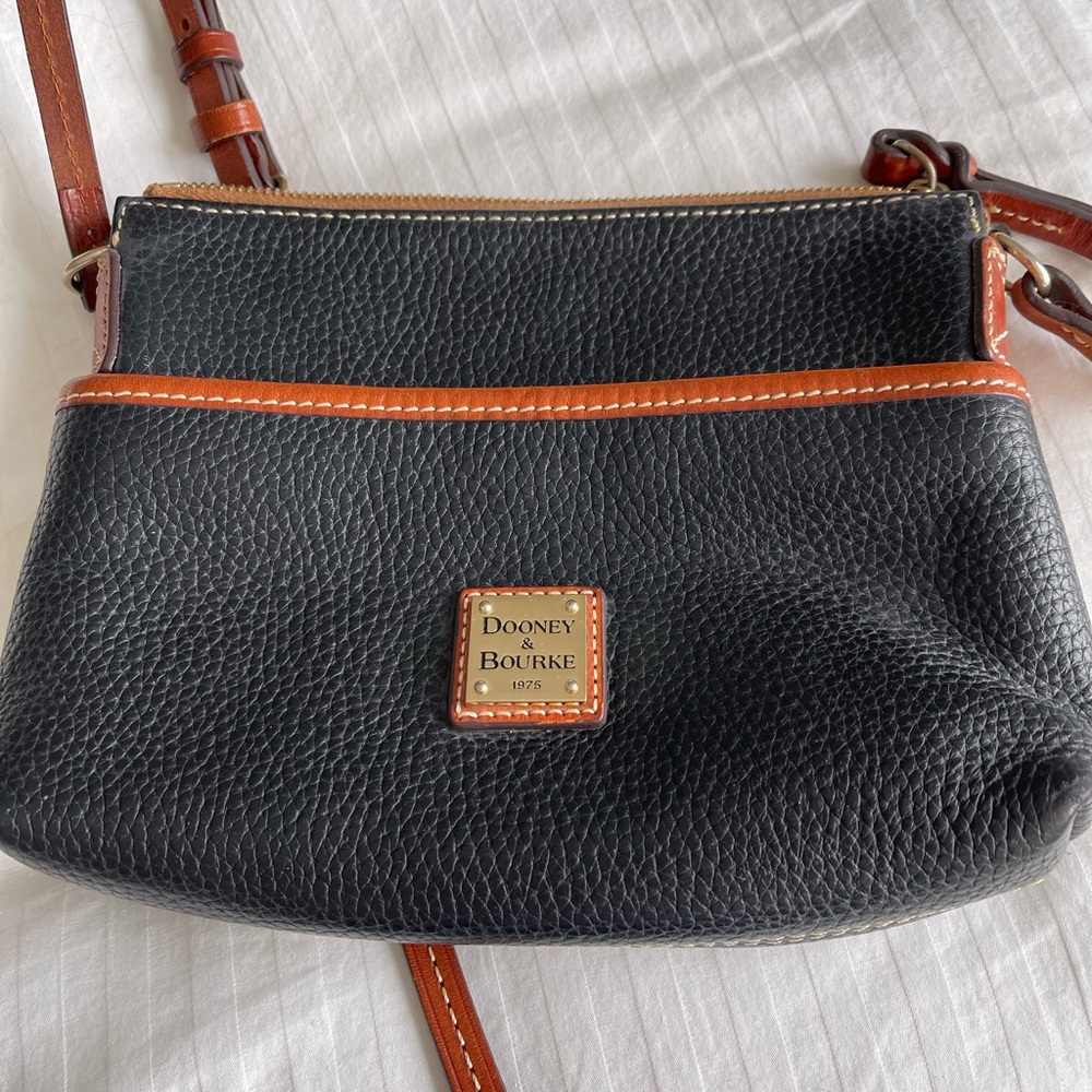 Dooney & Bourke Black and Brown Crossbody Bag